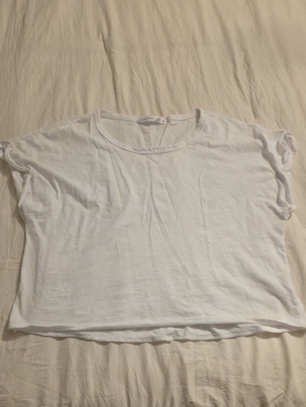 Altar'd State White Short Sleeve Crewneck Tee